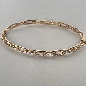 David Yurman 18k 4mm Rose Gold & Diamond Stax Collection bracelet